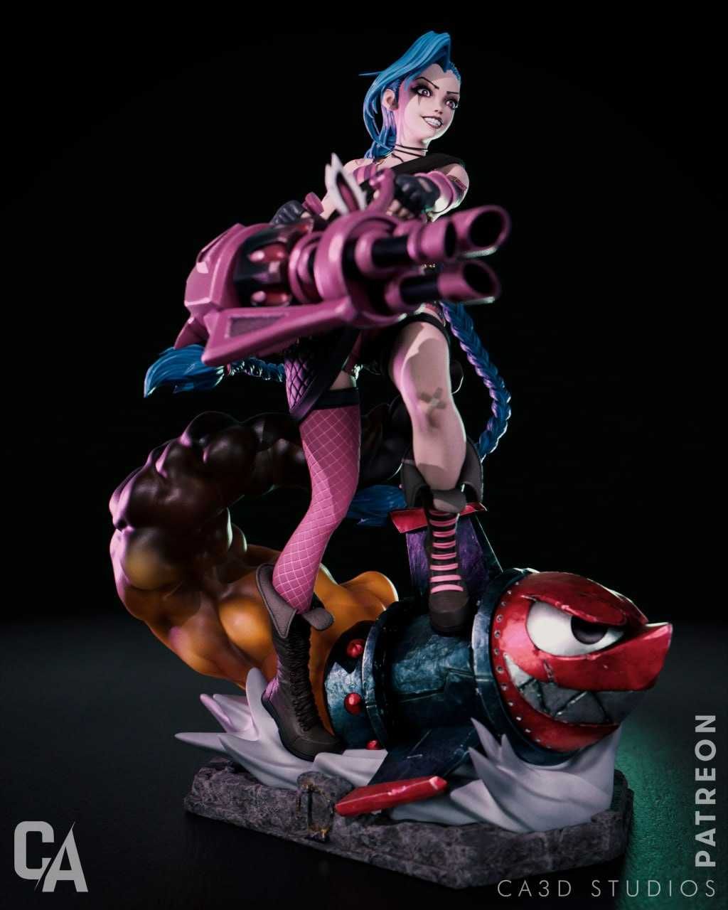 Figurina Custom Pictata Manual Jinx League of Legends