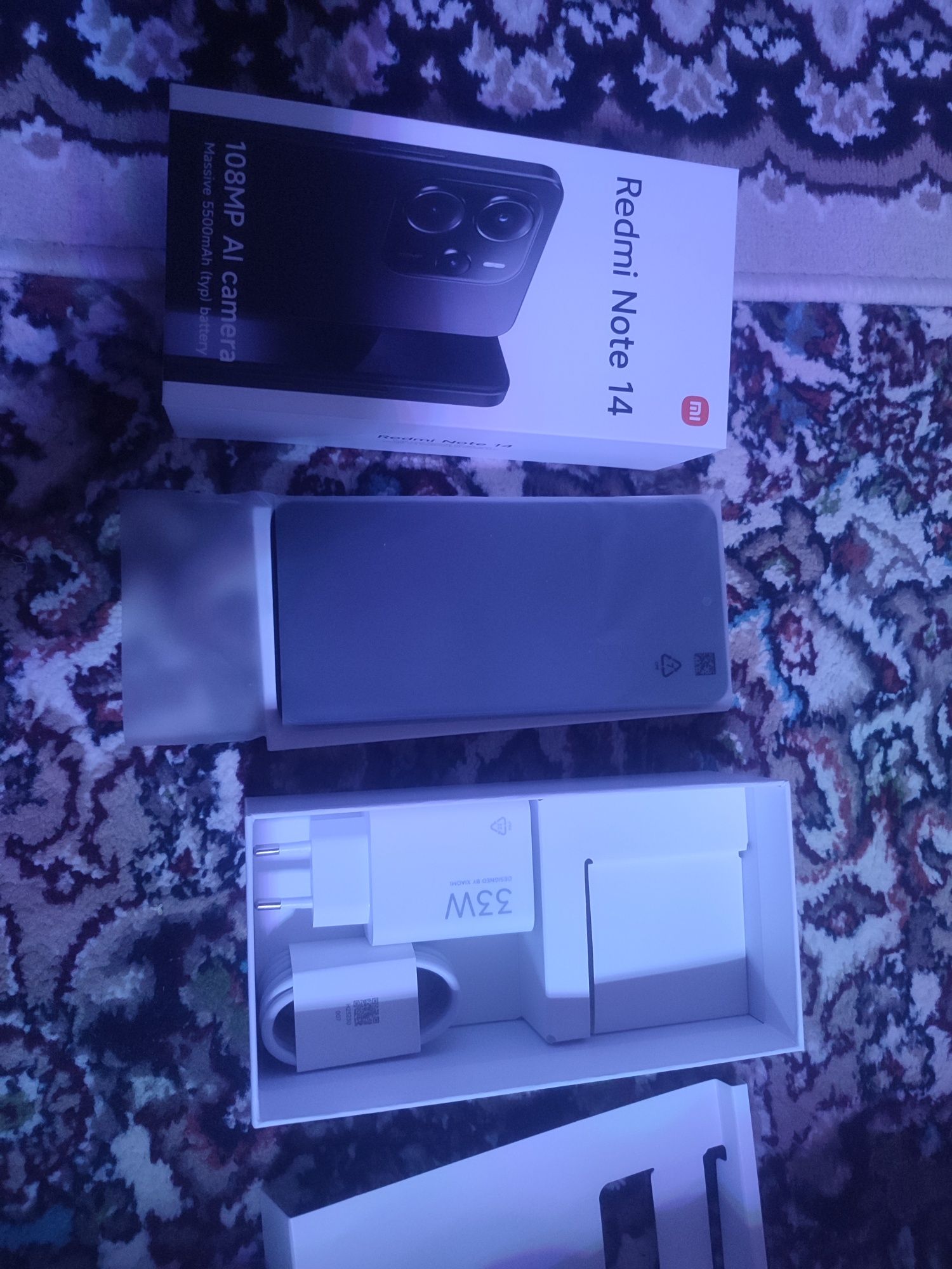 Redmi not 14 yangi karobka dakument