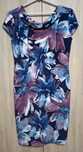 Rochie dreaptă şi lungă, mov-floral, M