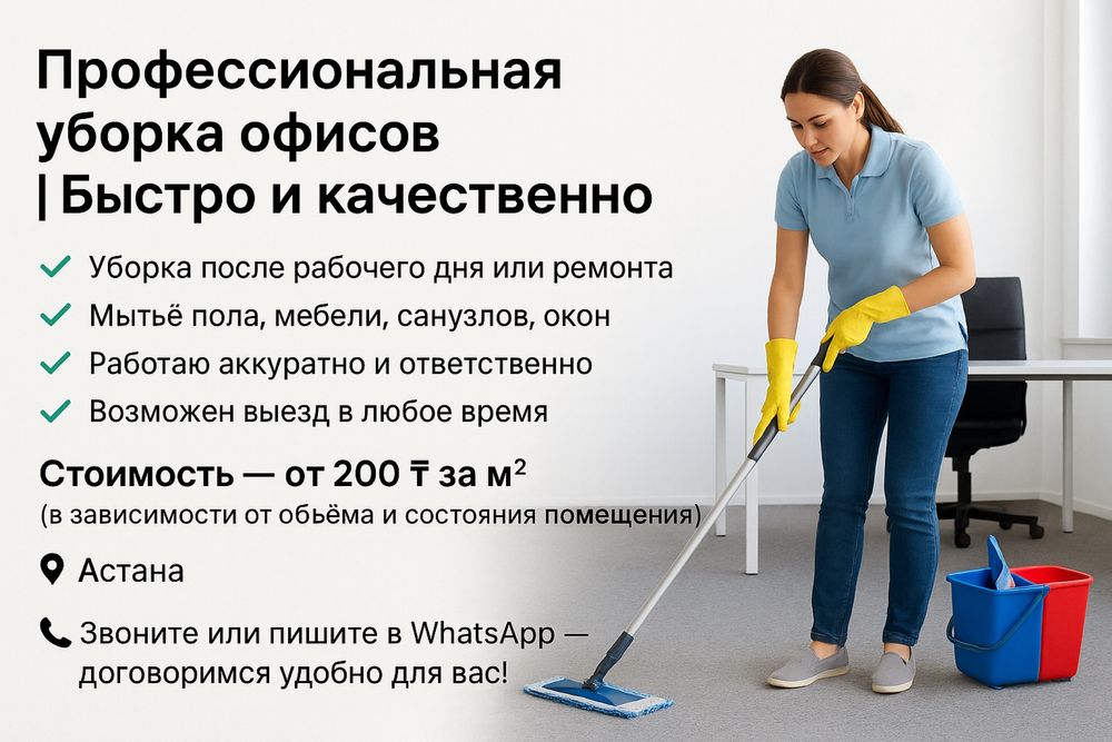 Профессиональная уборка офисов | Быстро и качественно