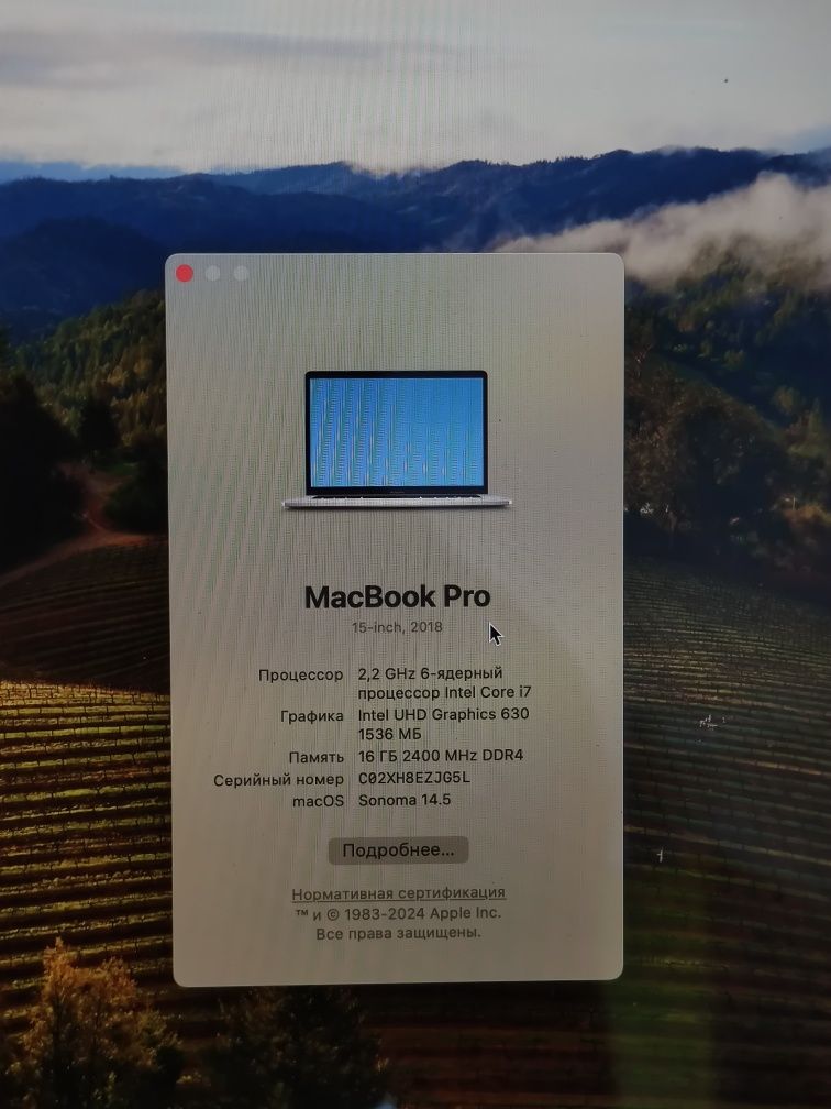 Продаю MacBook Pro 15'' 2018 года + Magic Mouse 2 + Magsafe адаптер