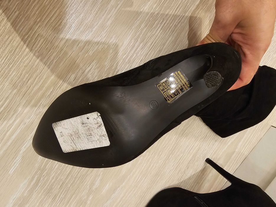 Answear Lab cizme - femei, culoarea negru, cu toc cui