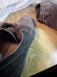 papuci Pantofi fibra piele Derby Plain Toe