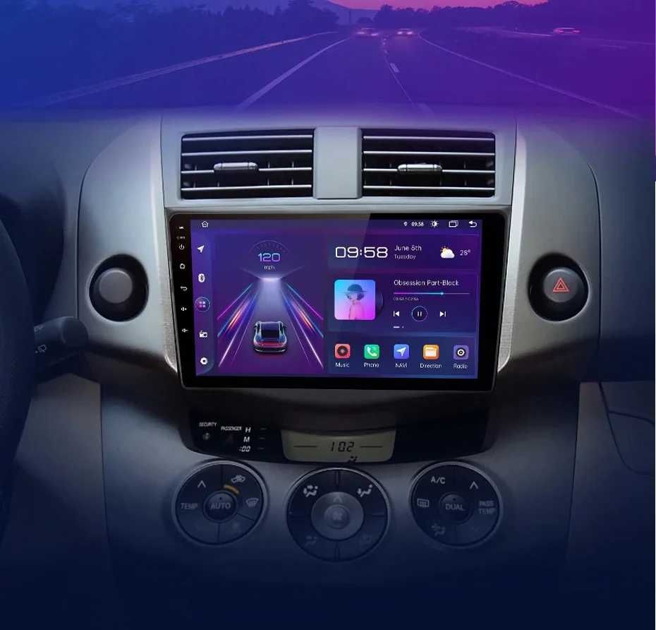 Navigatie Dedicata Toyota Rav 4 (2006-2013), 9Inch, Bluetooth, Carplay