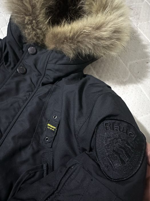 Blauer USA Men's Down Parka Jacket Real Fur Hooded