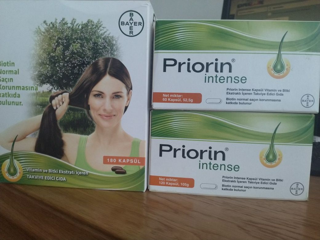 Приорин ИНТЕНЗ-по-добрия! 60,120,180 капсули, Priorin intense +ПОДАРЪК
