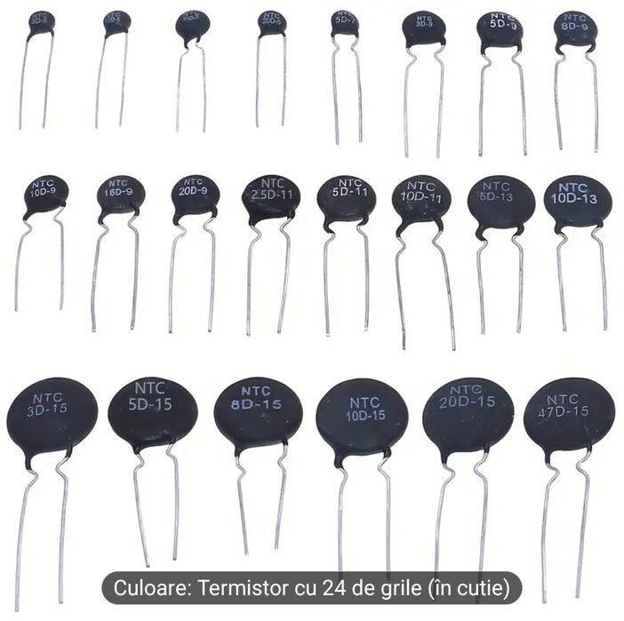 Termistore NTC,pentru temperaturi negative,cutie cu toate modelele