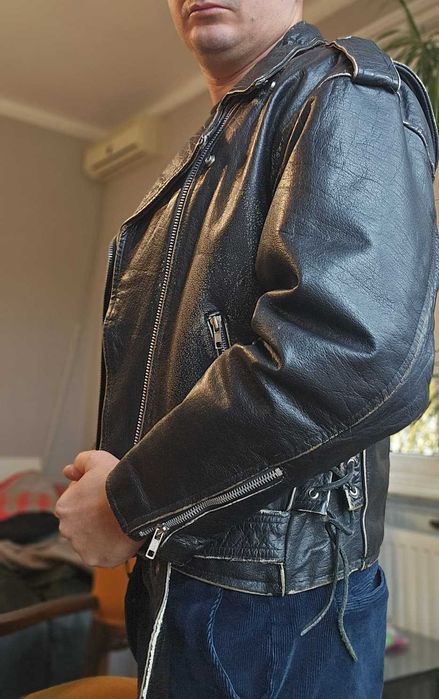 Geaca piele naturala 100 % personalizata Guns N' Roses impecapibla!