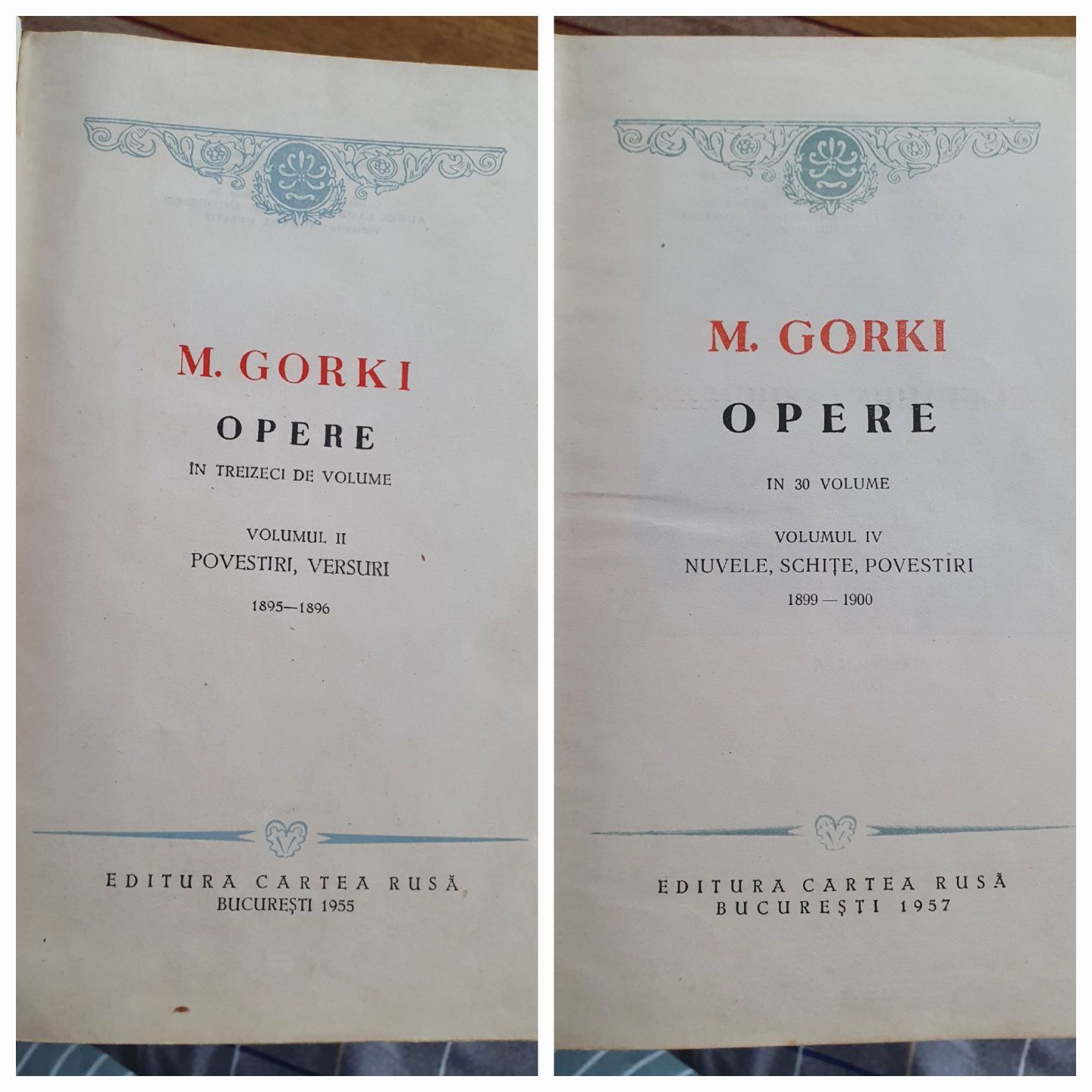Carti vechi M Gorki opere 1957
