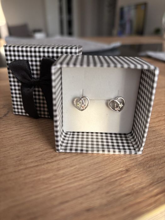 Обици с камъчета сребро 925