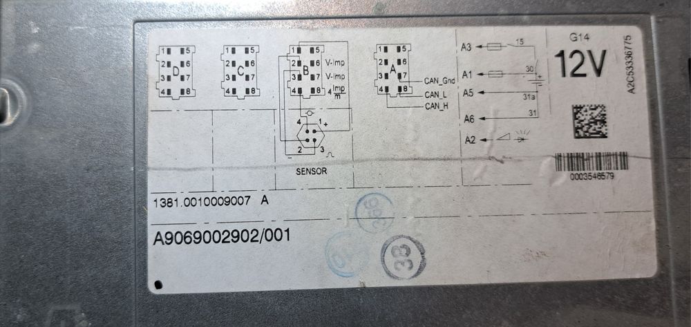 TAHOGRAF SIEMENS VDO Digital 12V AN 2016 Funcțional