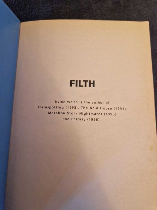 Memorabilia Filth Irvine Welsh signed autograf semnatura carte