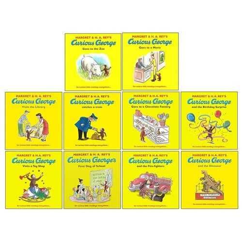 The Curious George Collection Series 10 Books Box Set Fire