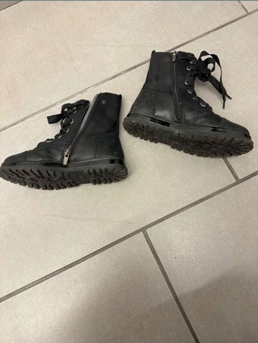 Детски зимни ботушки от естествена кожа на Примиджи за момиче