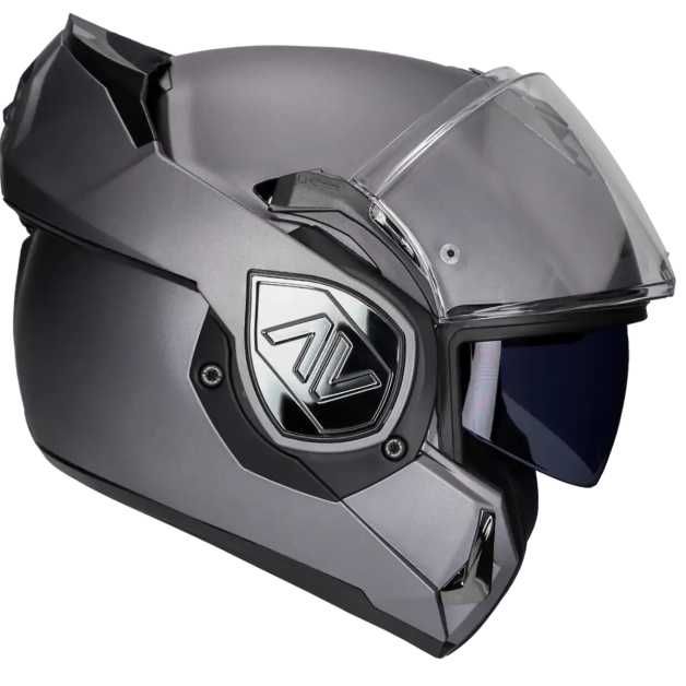 ТОП ОФЕРТА Отваряема мото каска LS 2 ADVANT  GUN METAL M 57-58 очила,.