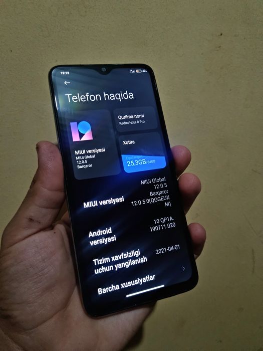 Redmi Note 8 Pro Holati yaxshi