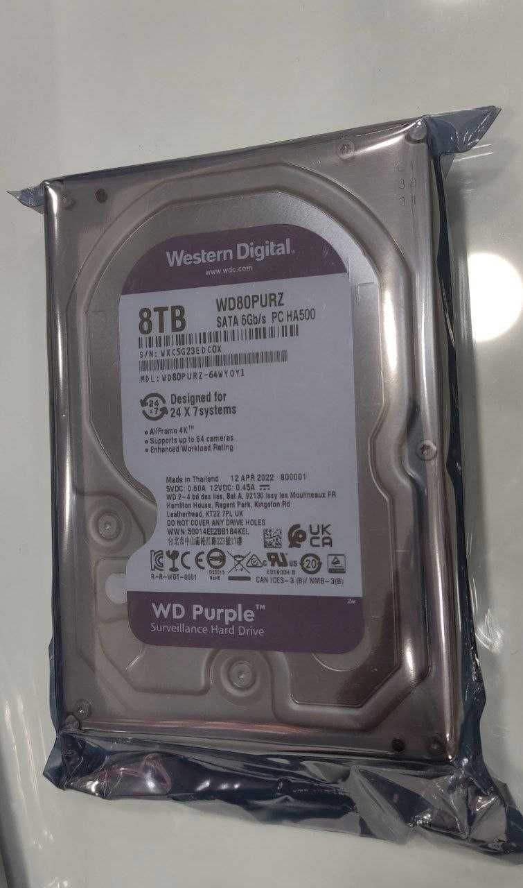 HDD жёсткий диск 10 тб wd purple для камер