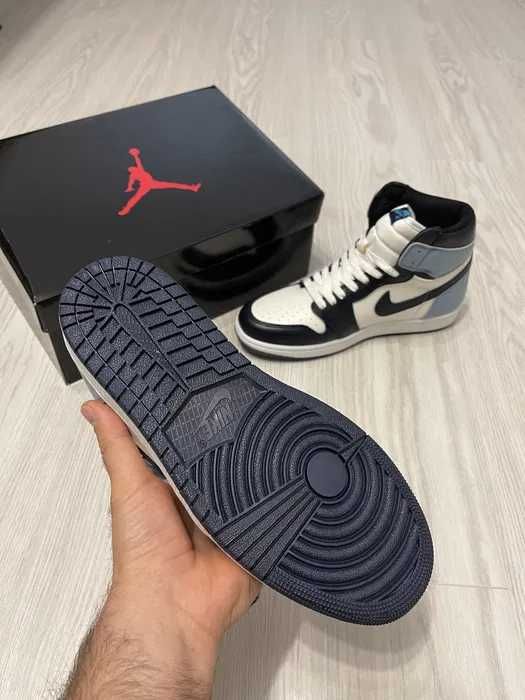 Nike Jordan 1 High Obsidian Blue / Adidasi Noi cu Cutie