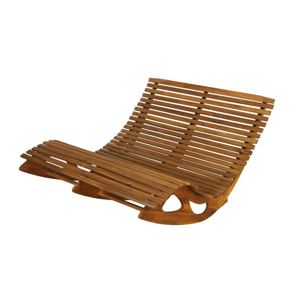 Șezlong dublu ergonomic, balansoar XXL, șezlong de saună din lemn