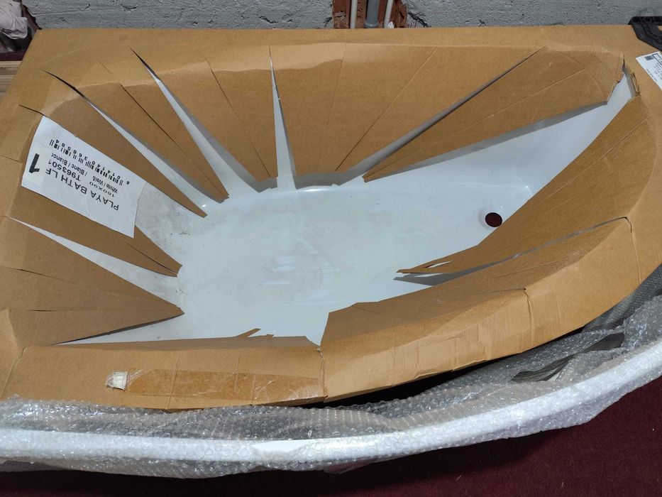 Vand Cada Acril PLAYA asimetrica L 160x90 stanga