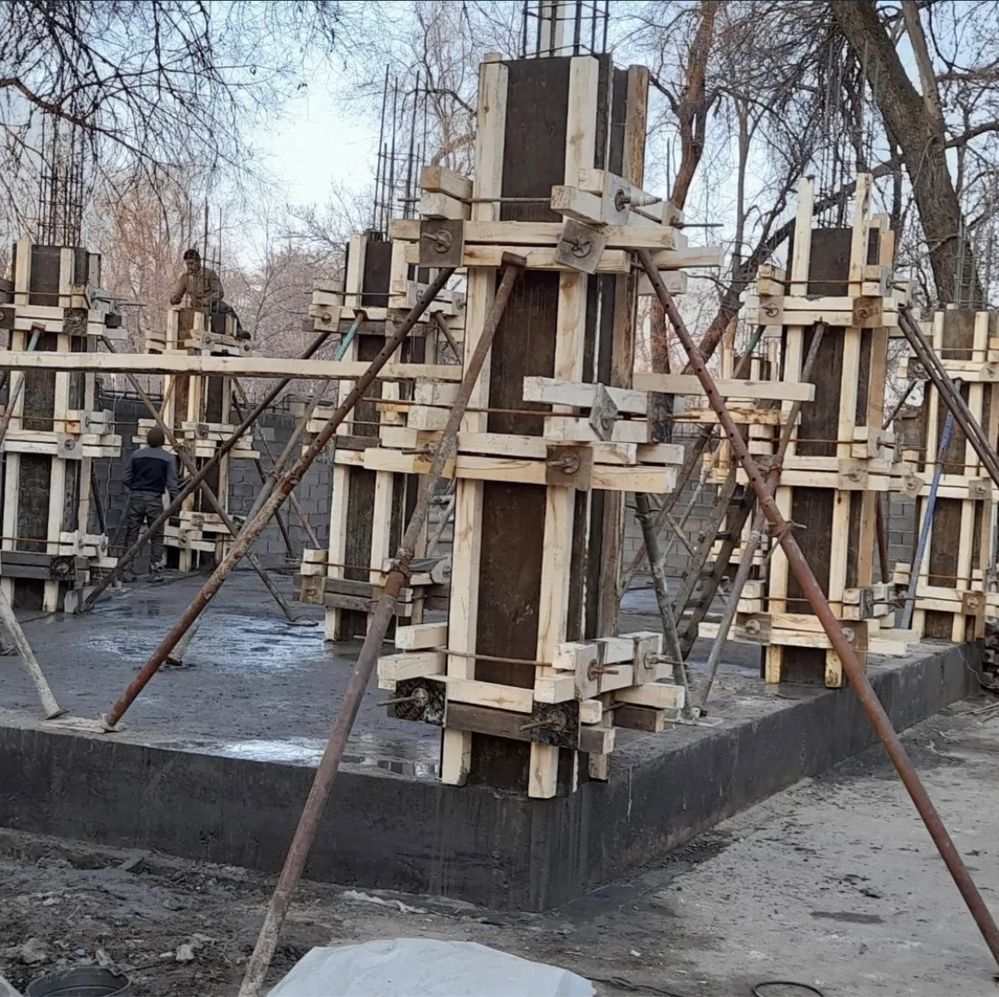 Заливаем Фундамент с Опалубкой Строим Монолитный Каркас Котлован ИТП