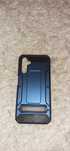 Husa antisoc Samsung Galaxy A 14 Hybrid Armor Kickstand Metal Blue