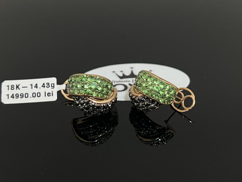 Bijuteria Royal CB : Cercei dama aur 14k 14,43gr Moissanite