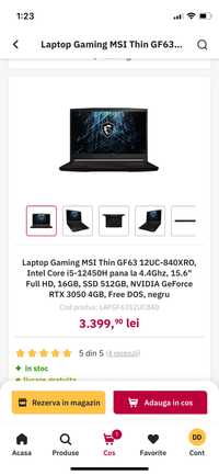 Laptop gaming MSI