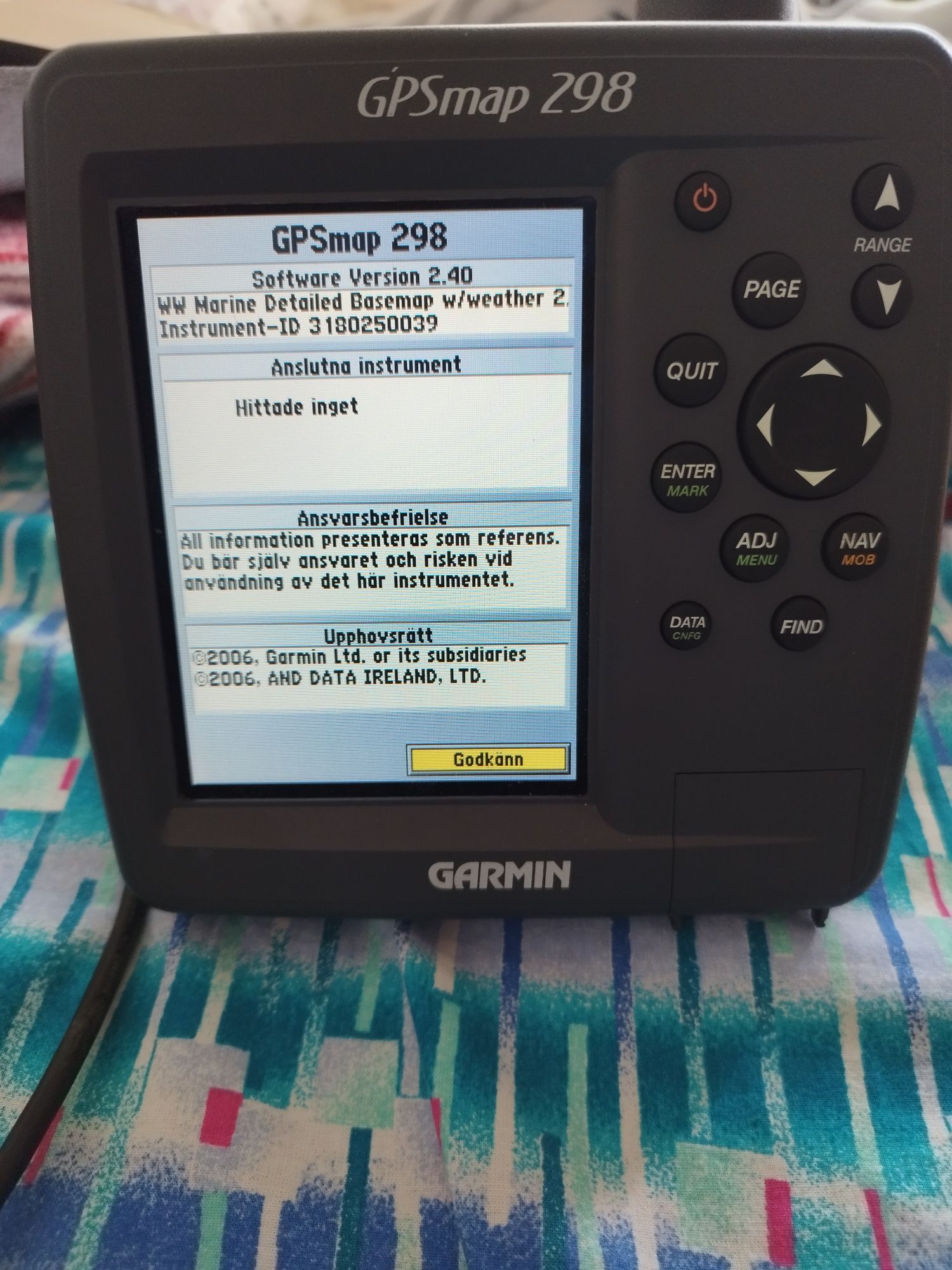 Сонар garmin 298