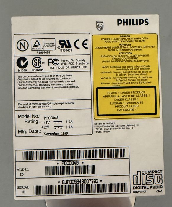 Philips PCCD048 * 5,25"intern* cd-rom drive