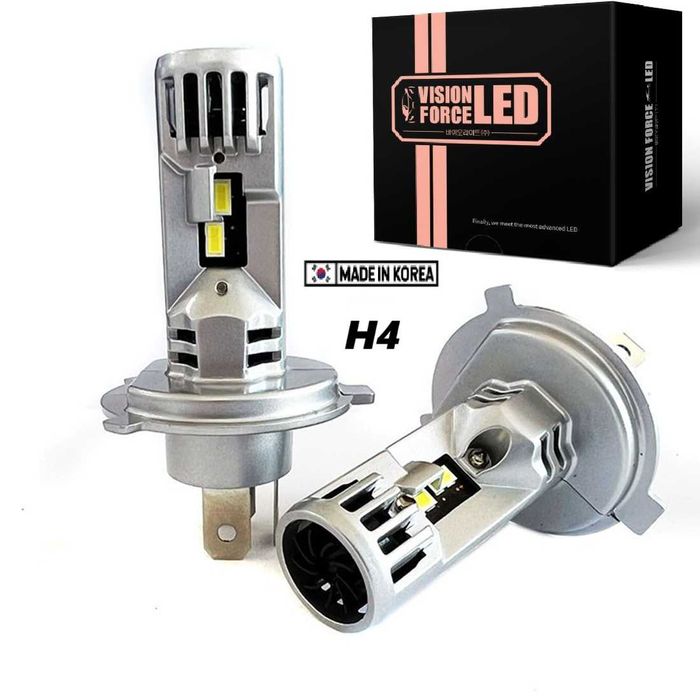 LED 30W Мини Диодни крушки H4, 12V, Canbus - 30% повече светлина.