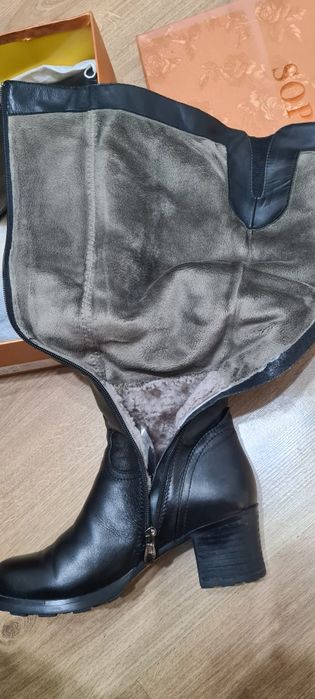 Сапоги кожанные 39р