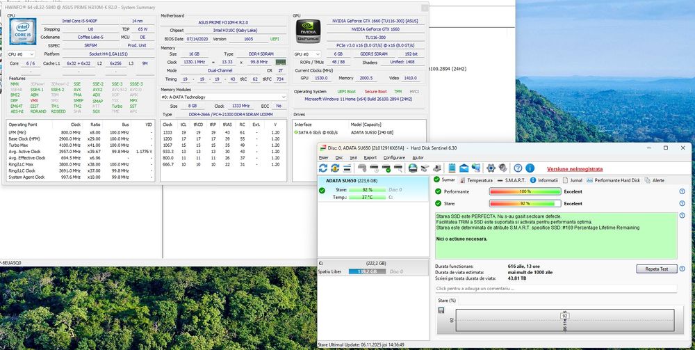 PC Gaming i5 9400F | GTX 1660 6GB | 16GB RAM | SSD 256GB | RGB Setup