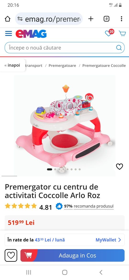 Vand premergator Coccolle,