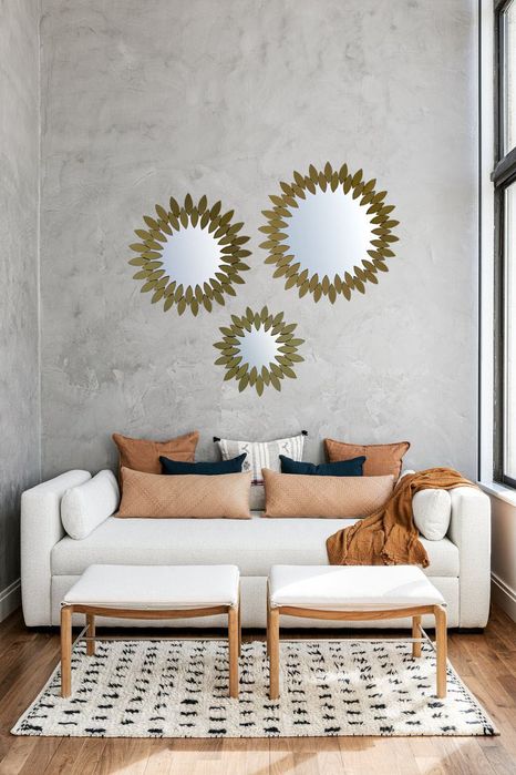 Подарок. Новый год. Интерьерные зеркала из акрила и в технике макраме.