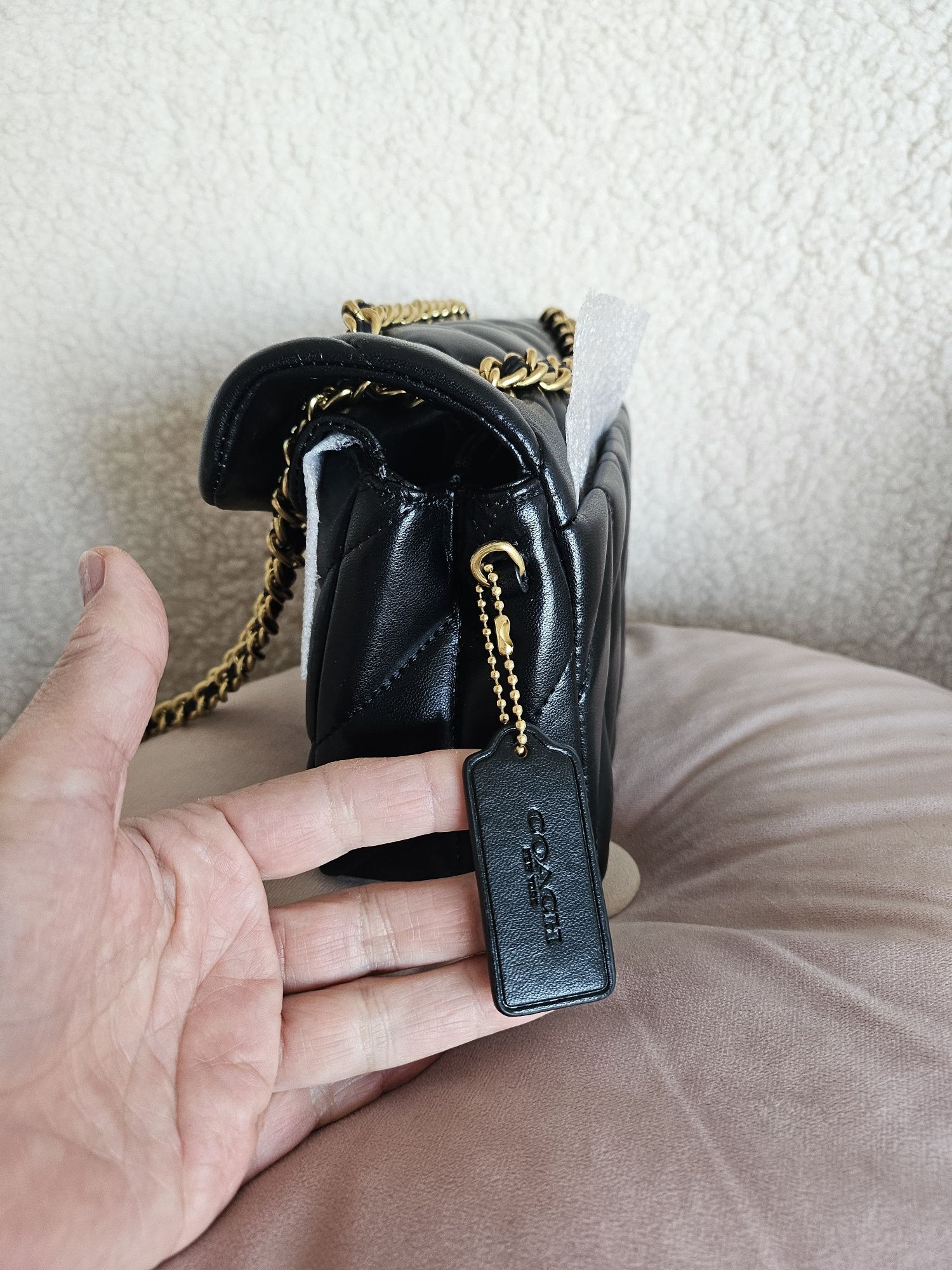 Geanta Coach Tabby 26 cmpiele neagra noua, cu eticheta