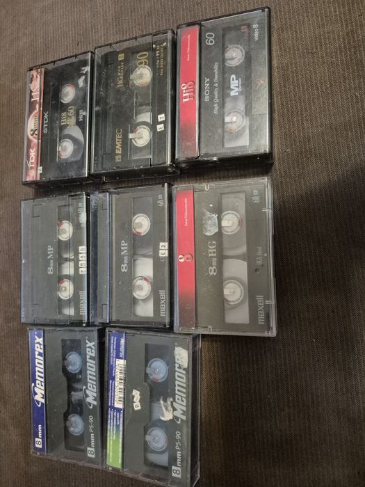 Lot casete video 8 mm utilizate