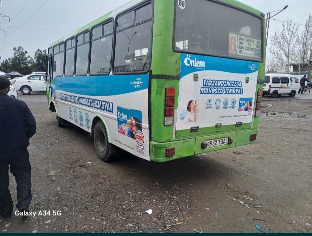 Avtobuslarda reklama/Реклама на автобусах /Автобусда реклама водийда