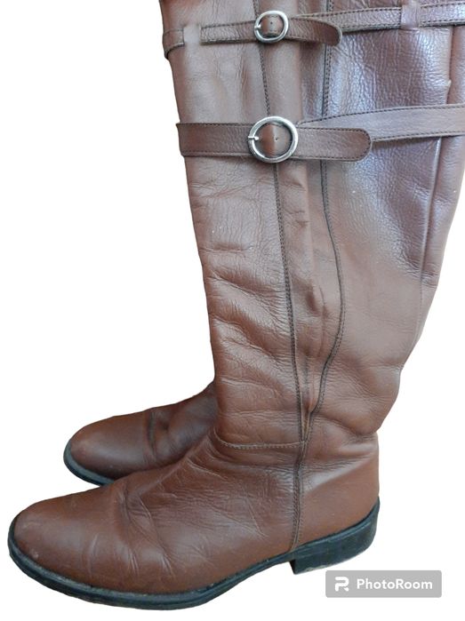 Cizme înalte din piele