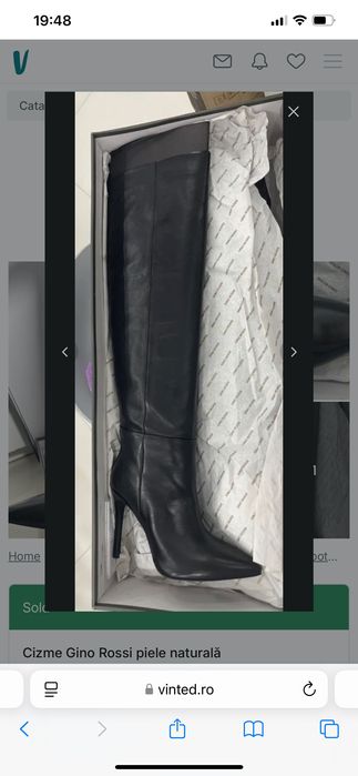 Cizme lungi piele naturală