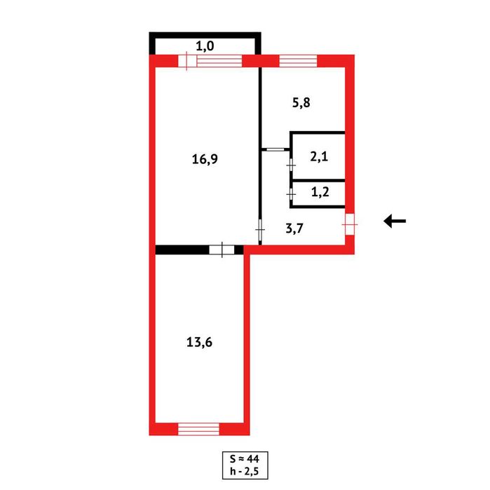 Продам 2х ком 4/5эт, год 1972, 2мкр. Ипотека, нал