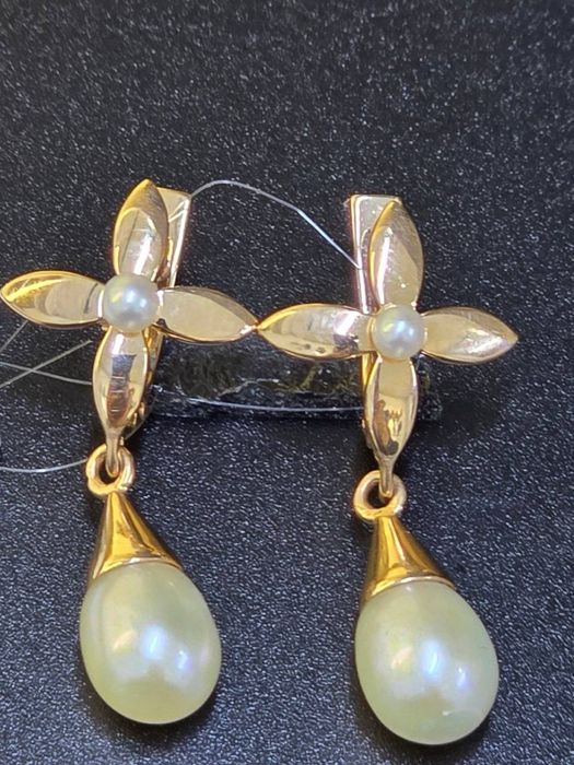 Золото 585, серьги-6.03