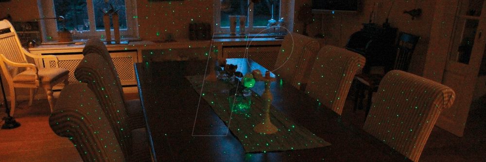 многоточков зелен лазер, градинска декорация, Luхula