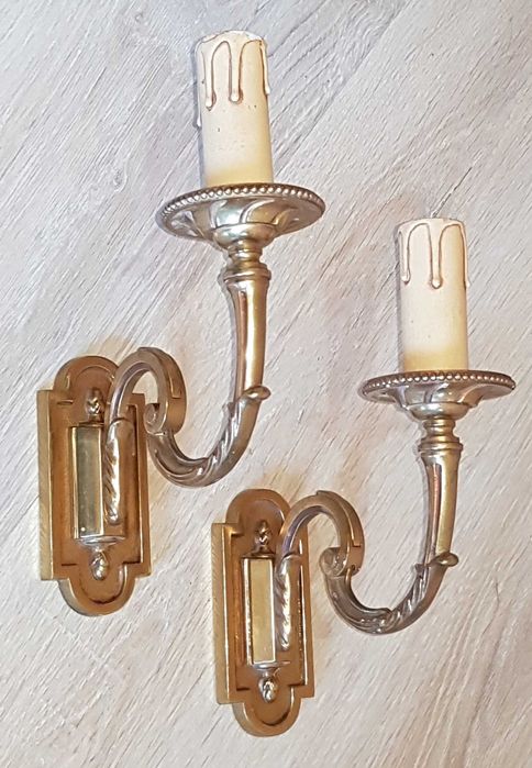 Чифт старинни бронзови аплици в стил Наполеон трети