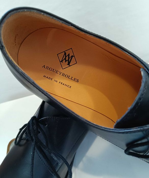 Pantofi derby 45 lucrati manual Argueyrolles NOI piele naturala