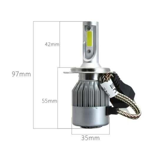 Set Led-uri Auto H4 Lumina Alba, Ideal pentru Tico, Logan, Etc.