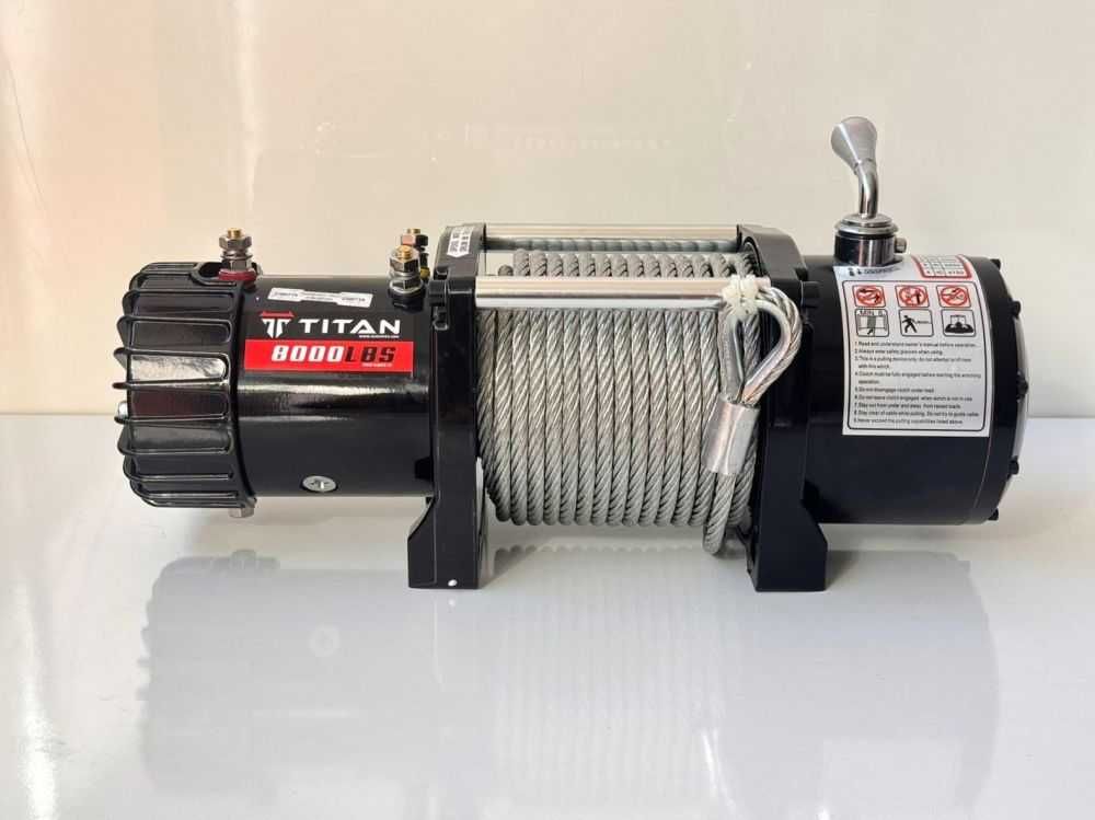 Лебедка 8000 lb (3630kg) с усилен редуктор - електрическа - 12V, 4.4kw