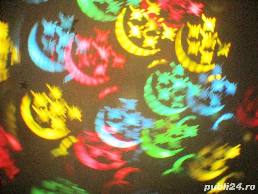 Scanner proiector reflector lumini cu 8 modele, cercuri, fluturi florI