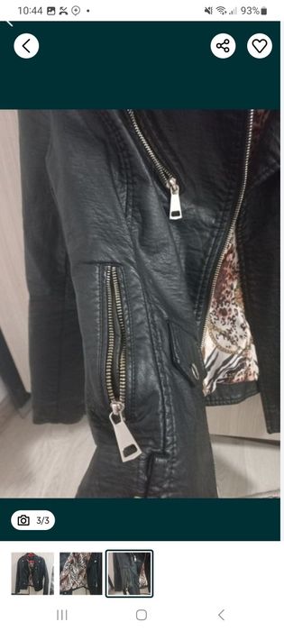 Продаётся коженная молная куртка 
Бренд Moki
Размер S
Воротник чуток з