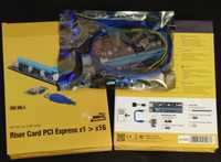 Riser card NOU Sigilat PCI-E 1X - PCI-E 16X DELOCK 41426 cu cablu usb
